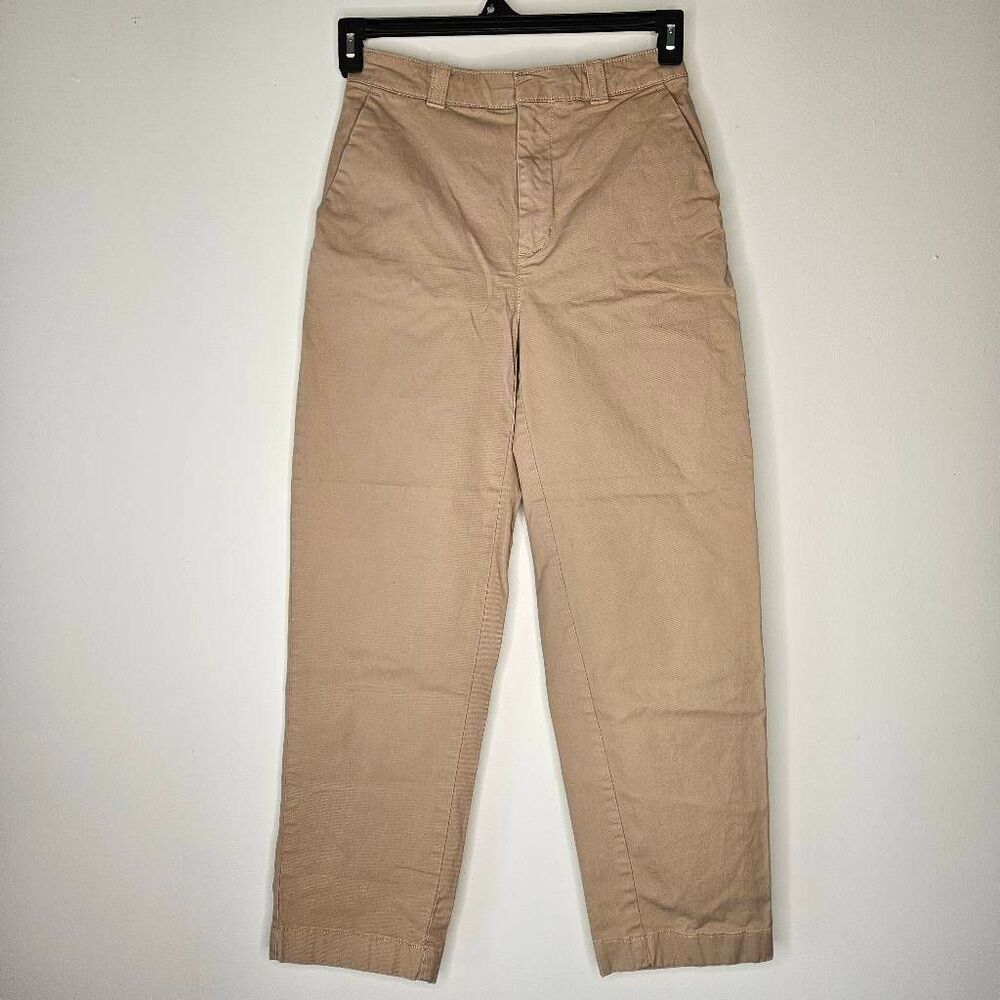 Gap Khaki Straight Up Women's Khaki Straight Leg Pants Size 00 Stretch Cotton